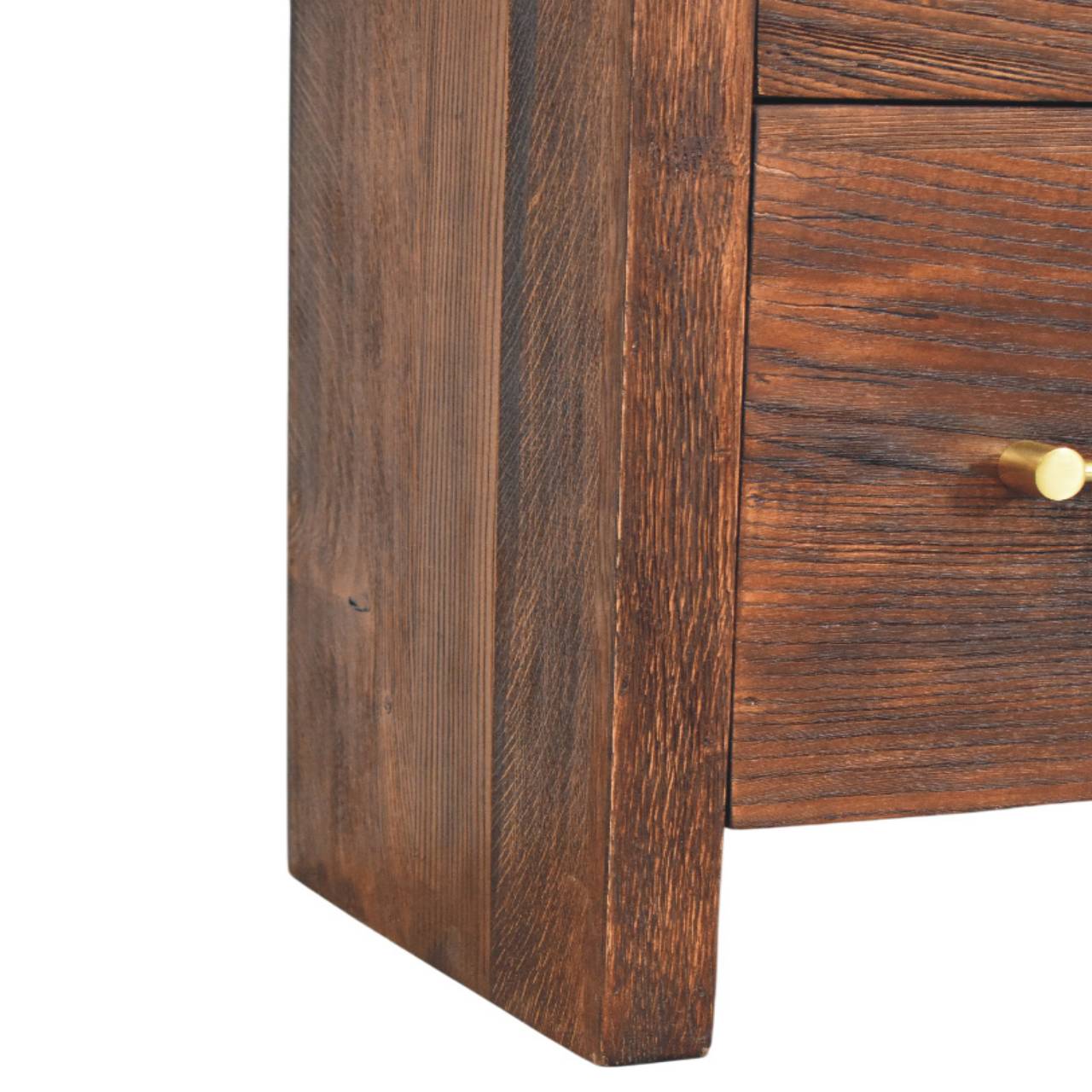 Solid Mango Wood Smoked Oak Finished 4 Drawer Aurelio Chest of Drawers - Image 6