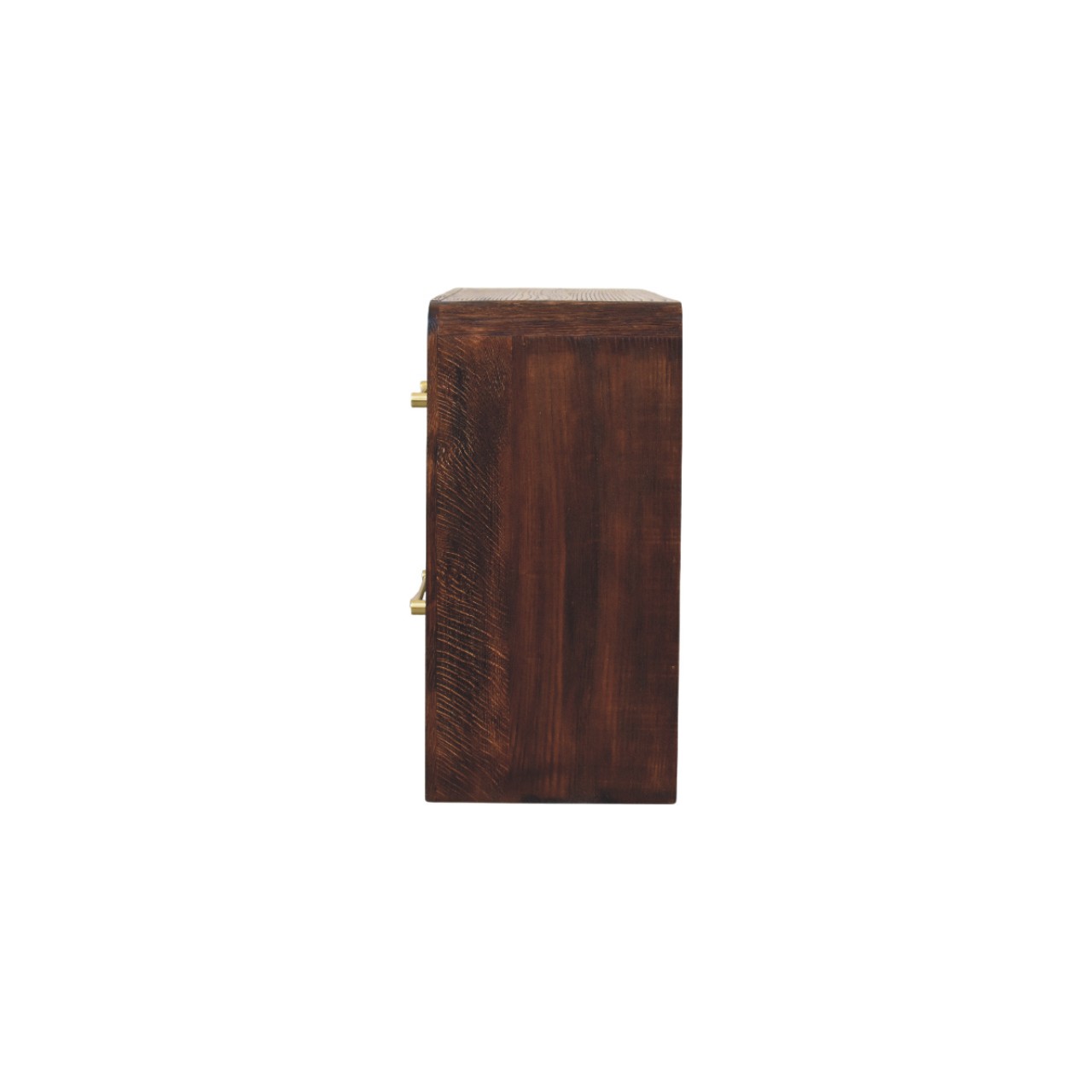 Solid Mango Wood Smoked Oak Finished 4 Drawer Aurelio Chest of Drawers - Image 7