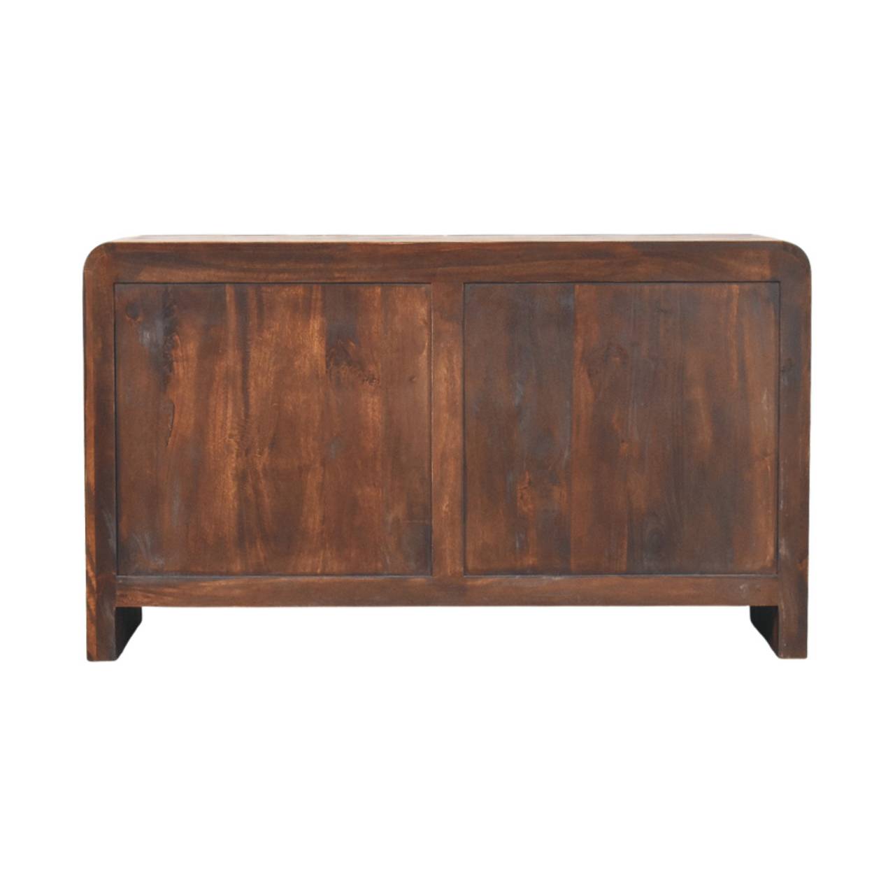Solid Mango Wood Smoked Oak Finished 4 Drawer Aurelio Chest of Drawers - Image 8