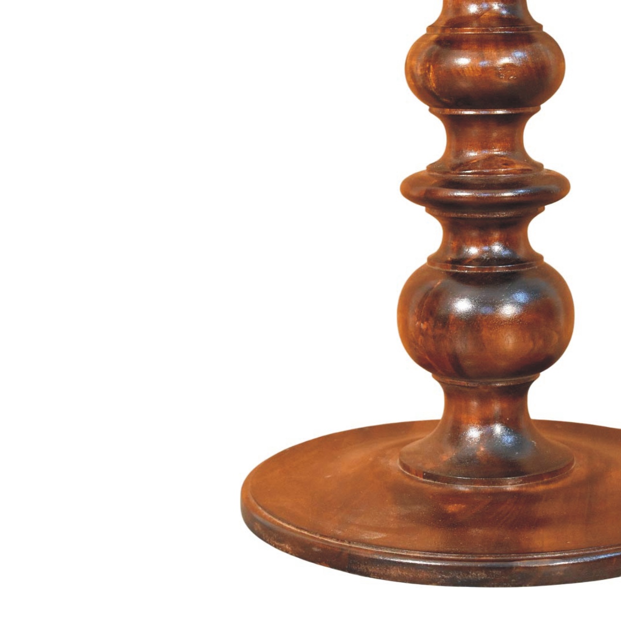Solid Mango Wood Chestnut Finished Bellmont Marble-Top Side Table - Image 7