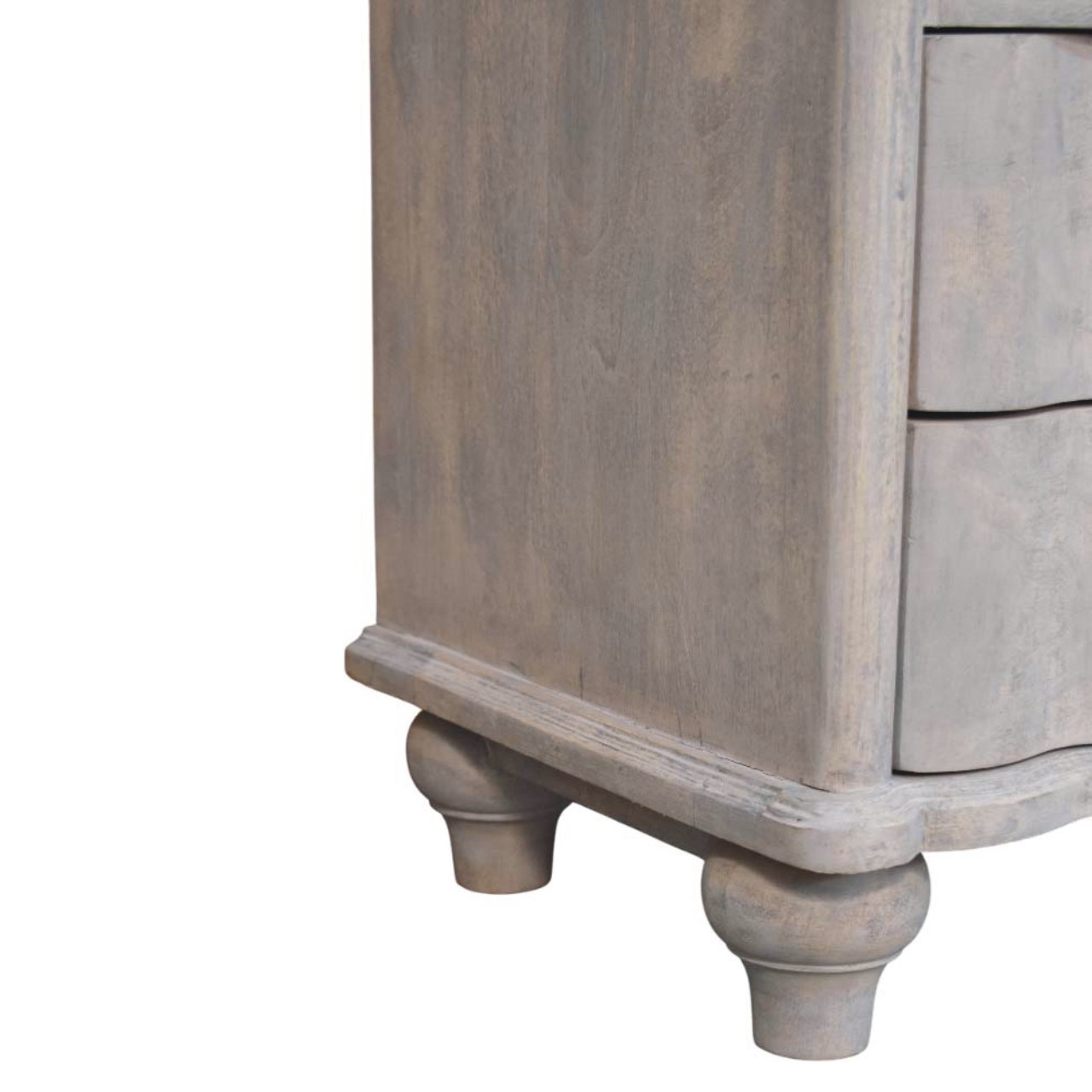 Solid Mango Wood Acid Washed Finished 2 Drawer Lucia Bedside - Image 7