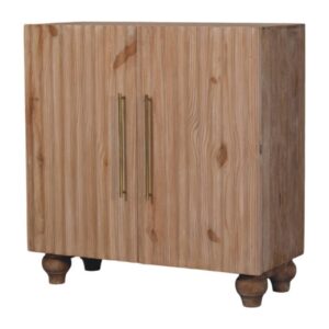 Solid Mango Wood Reclaimed Sand Grain & Pine Finished 2 Door Sideboard