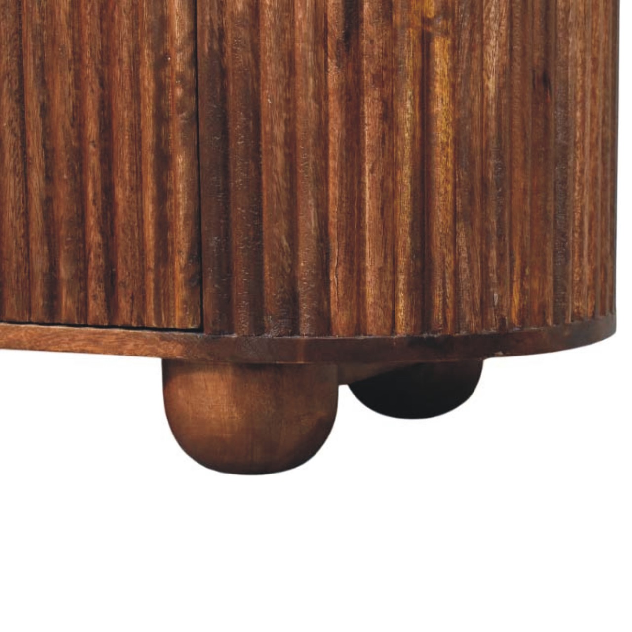 Solid Mango Wood Roasted Almond Finished 6 Drawer Ridgefront Chest - Image 6