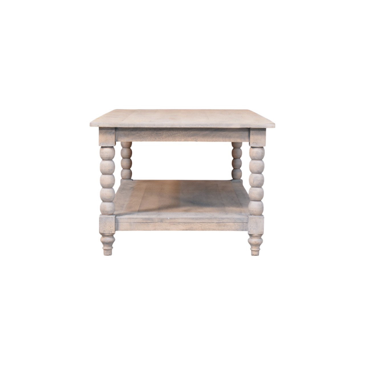 Solid Mango Wood Acid Washed Ellsworth Spindle Legs Coffee Table - Image 9