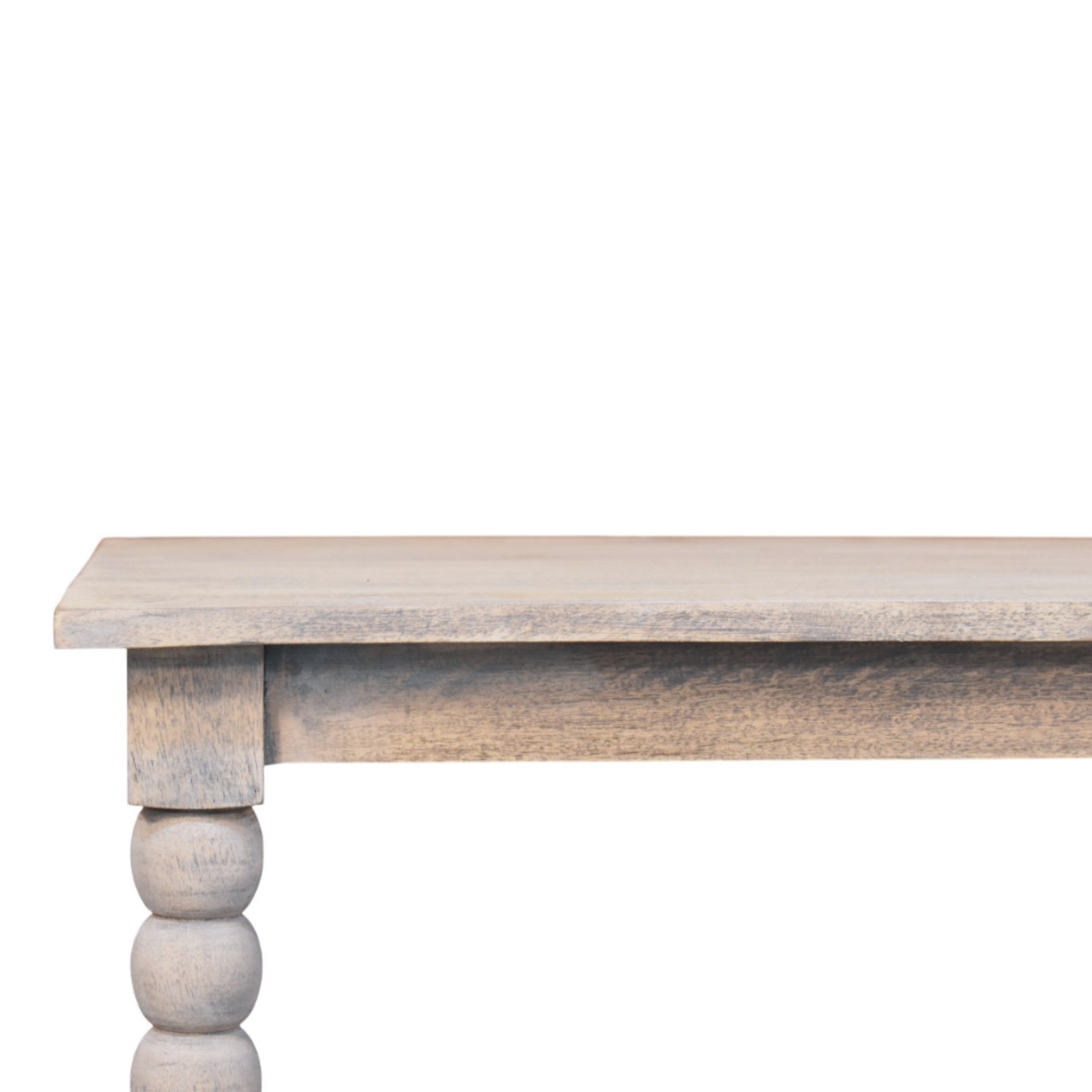 Solid Mango Wood Acid Washed Ellsworth Spindle Legs Coffee Table - Image 3