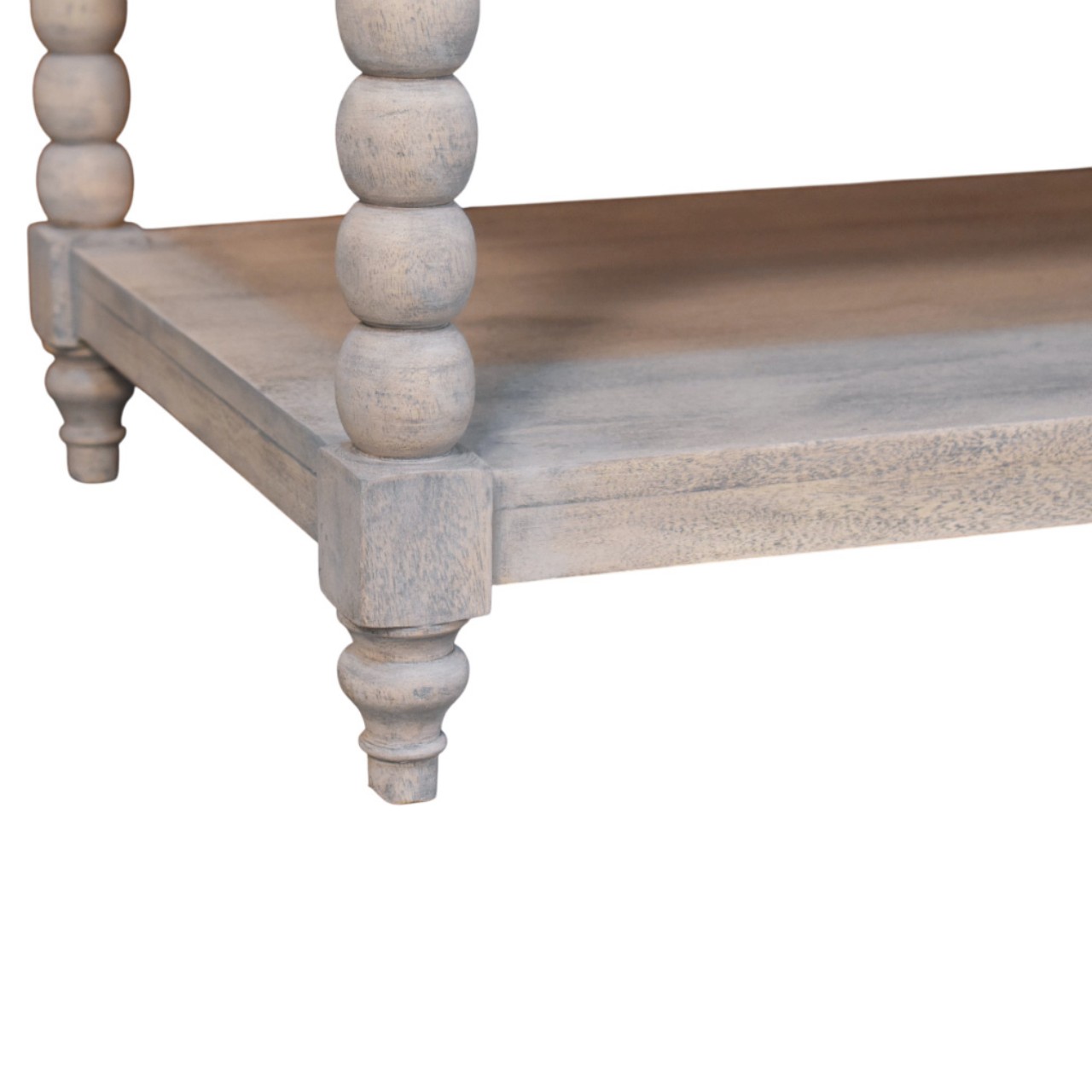 Solid Mango Wood Acid Washed Ellsworth Spindle Legs Coffee Table - Image 6