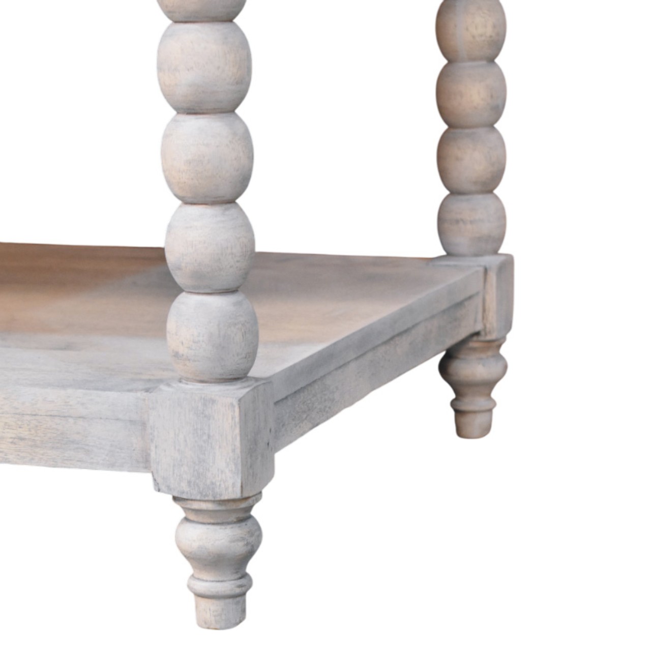 Solid Mango Wood Acid Washed Ellsworth Spindle Legs Coffee Table - Image 7