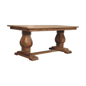 Solid Mango Wood Oak Finished Elmbrook 180cm Dining Table