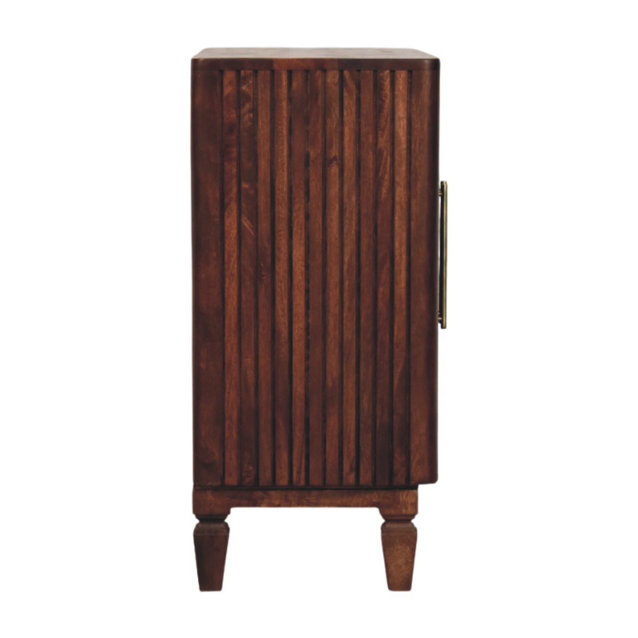 Solid Mango Wood Wine Wood Finished 2 Door Cavallo Cabinet - Image 8
