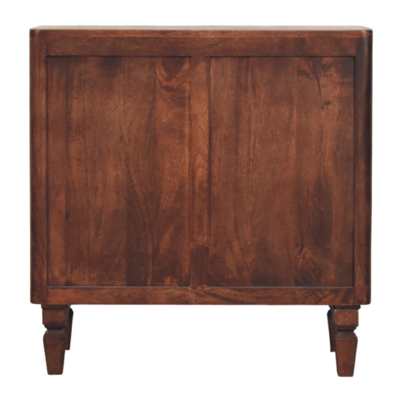 Solid Mango Wood Wine Wood Finished 2 Door Cavallo Cabinet - Image 9
