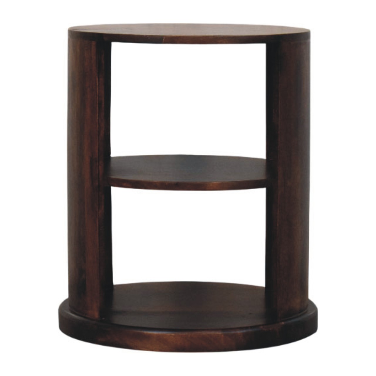 Solid Mango Wood California Walnut Finish Ventura Side Table