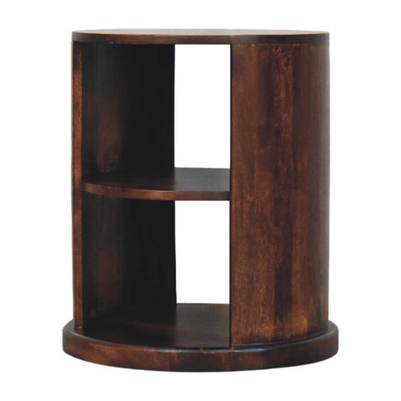 Solid Mango Wood California Walnut Finish Ventura Side Table - Image 2