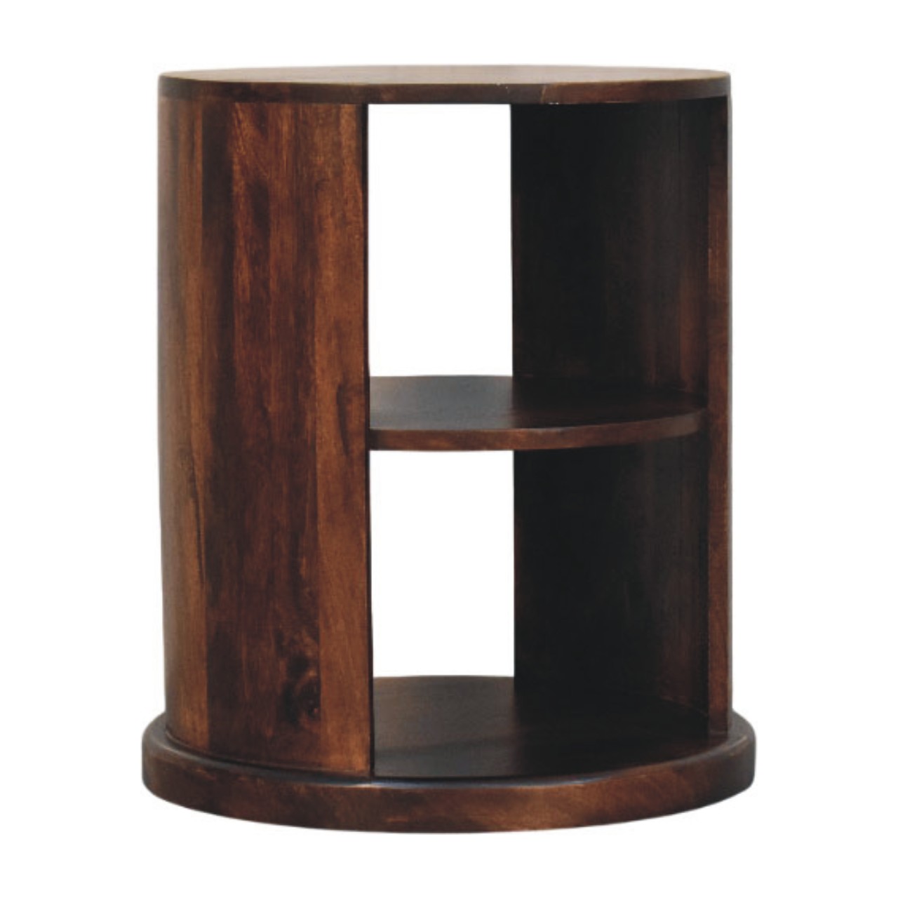 Solid Mango Wood California Walnut Finish Ventura Side Table - Image 3