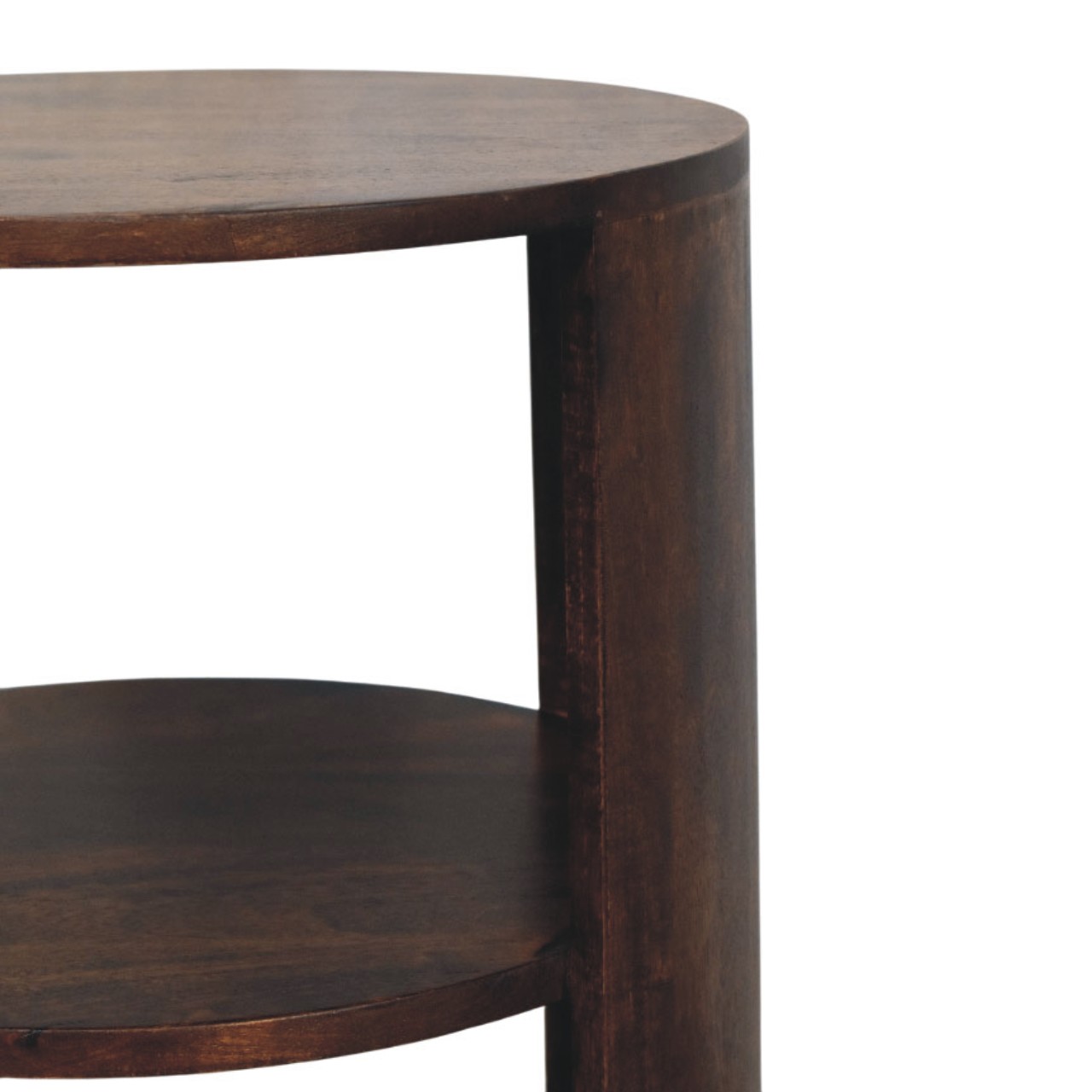 Solid Mango Wood California Walnut Finish Ventura Side Table - Image 4