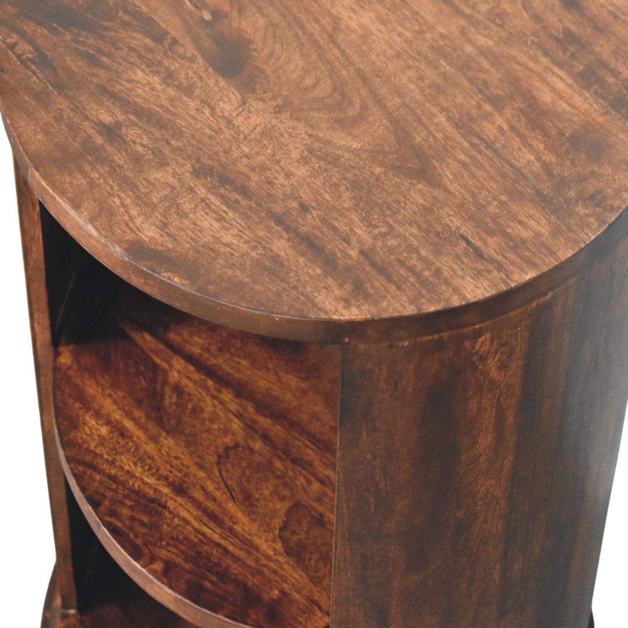 Solid Mango Wood California Walnut Finish Ventura Side Table - Image 5