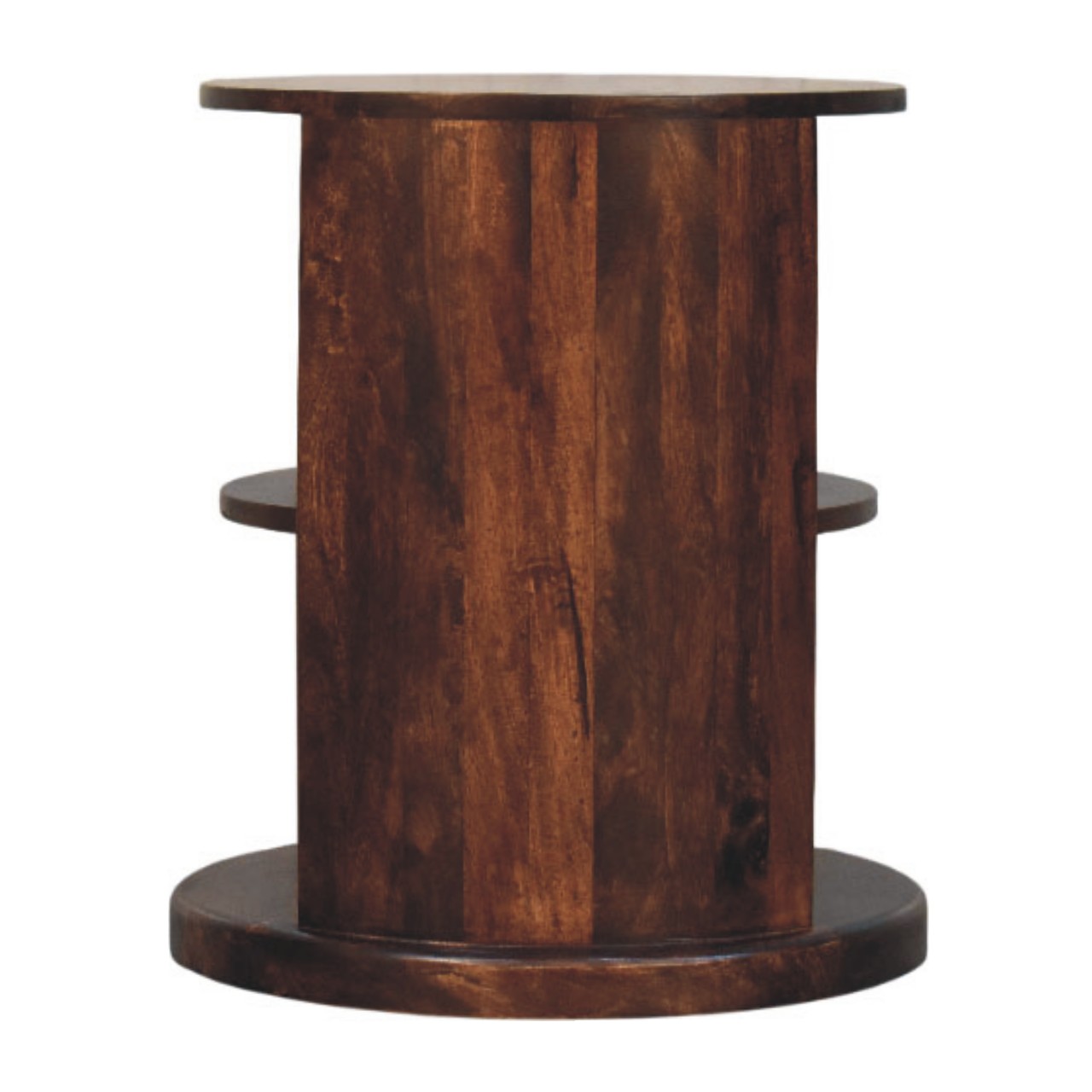 Solid Mango Wood California Walnut Finish Ventura Side Table - Image 7