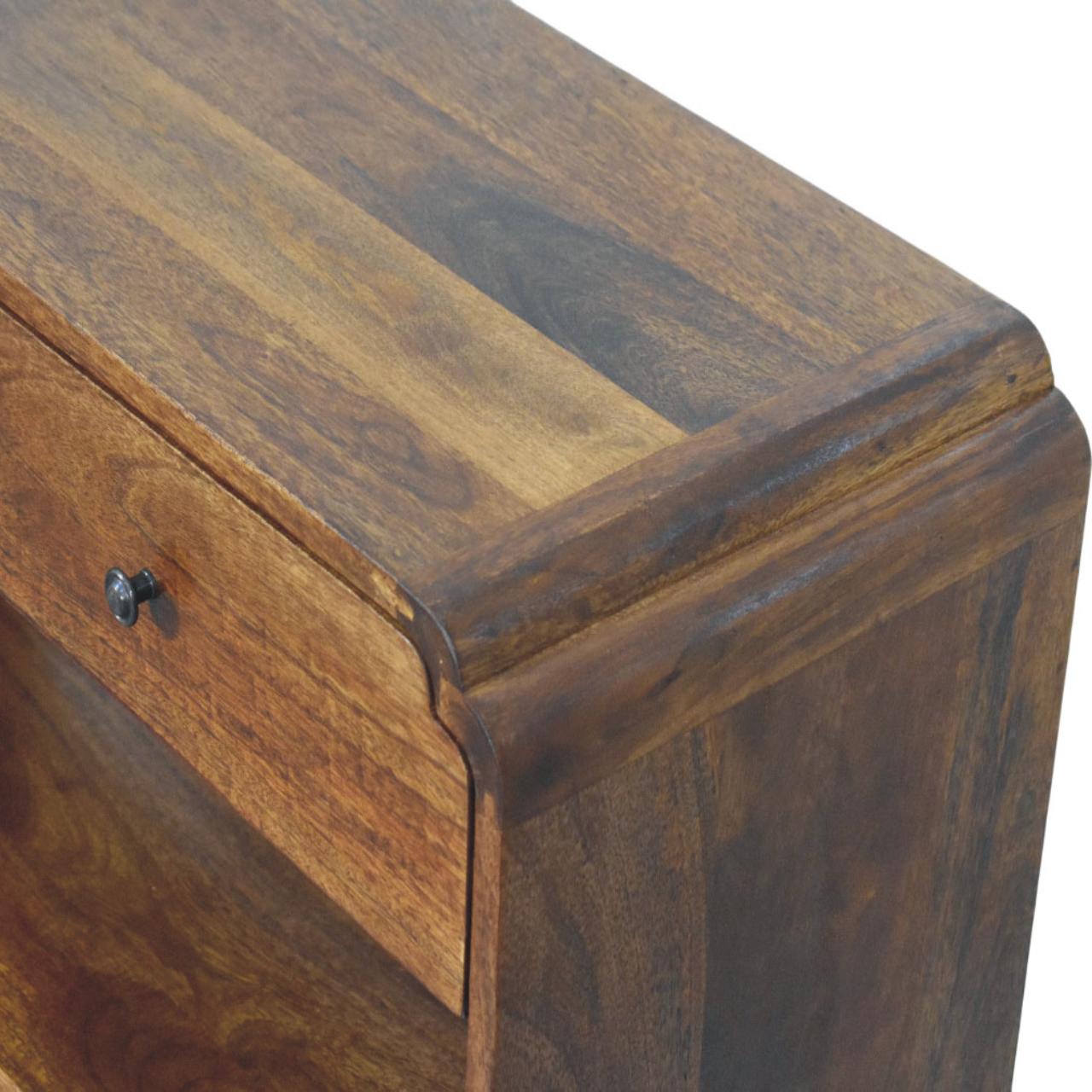 Solid Mango Wood Chestnut Finished Ellington 2 Drawer Console Table - Image 6