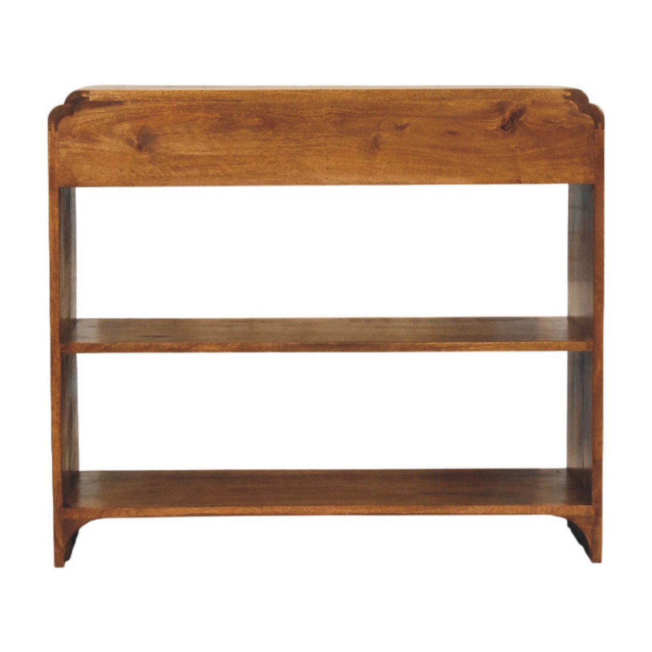 Solid Mango Wood Chestnut Finished Ellington 2 Drawer Console Table - Image 10