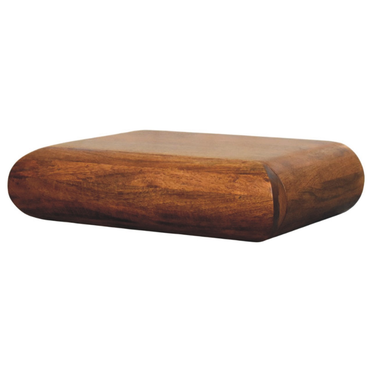 Solid Mango Wood Amber Oak Finished Solis Wall-Mounted Bedside - Image 2