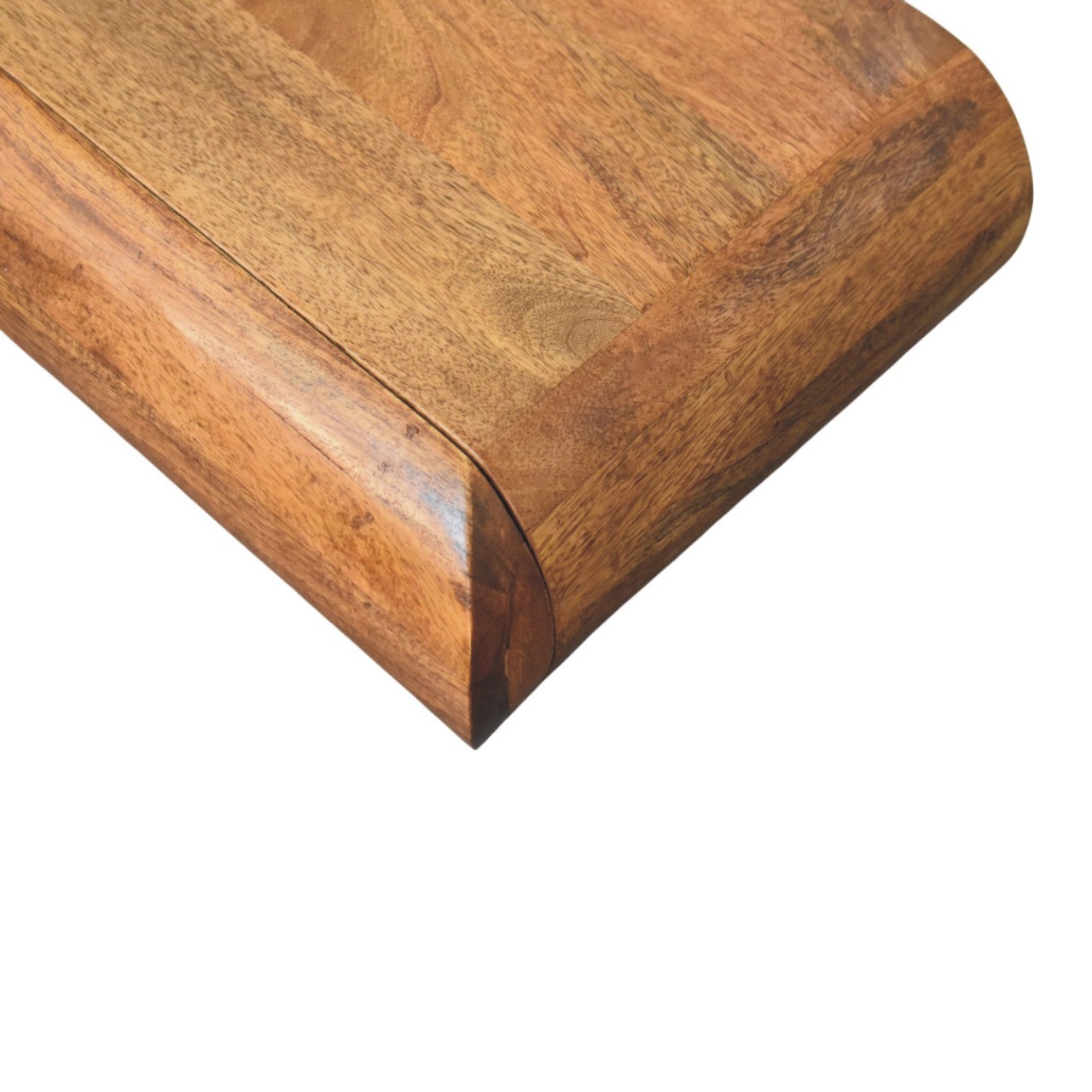 Solid Mango Wood Amber Oak Finished Solis Wall-Mounted Bedside - Image 6