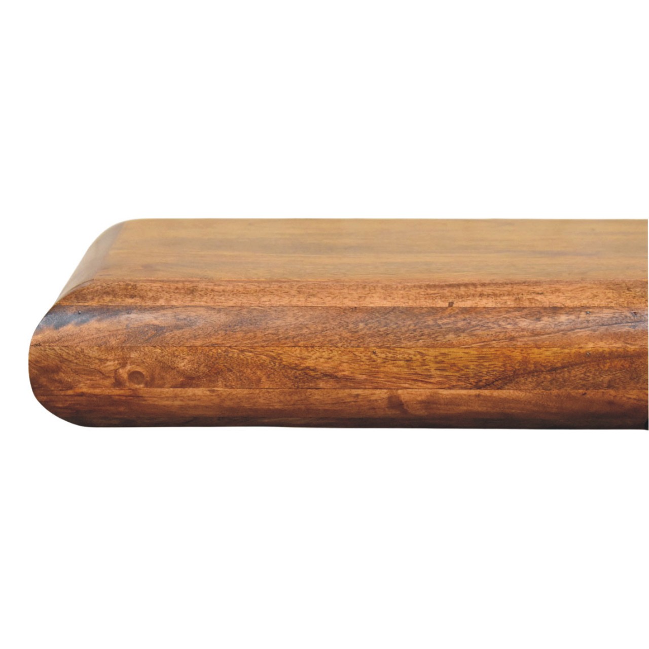 Solid Mango Wood Amber Oak Finished Solis Wall-Mounted Console - Image 4