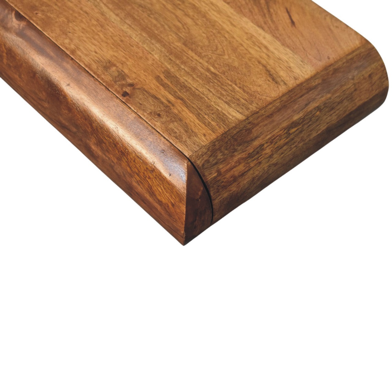 Solid Mango Wood Amber Oak Finished Solis Wall-Mounted Console - Image 6