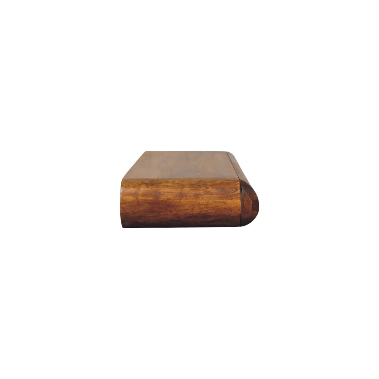 Solid Mango Wood Amber Oak Finished Solis Wall-Mounted Console - Image 8