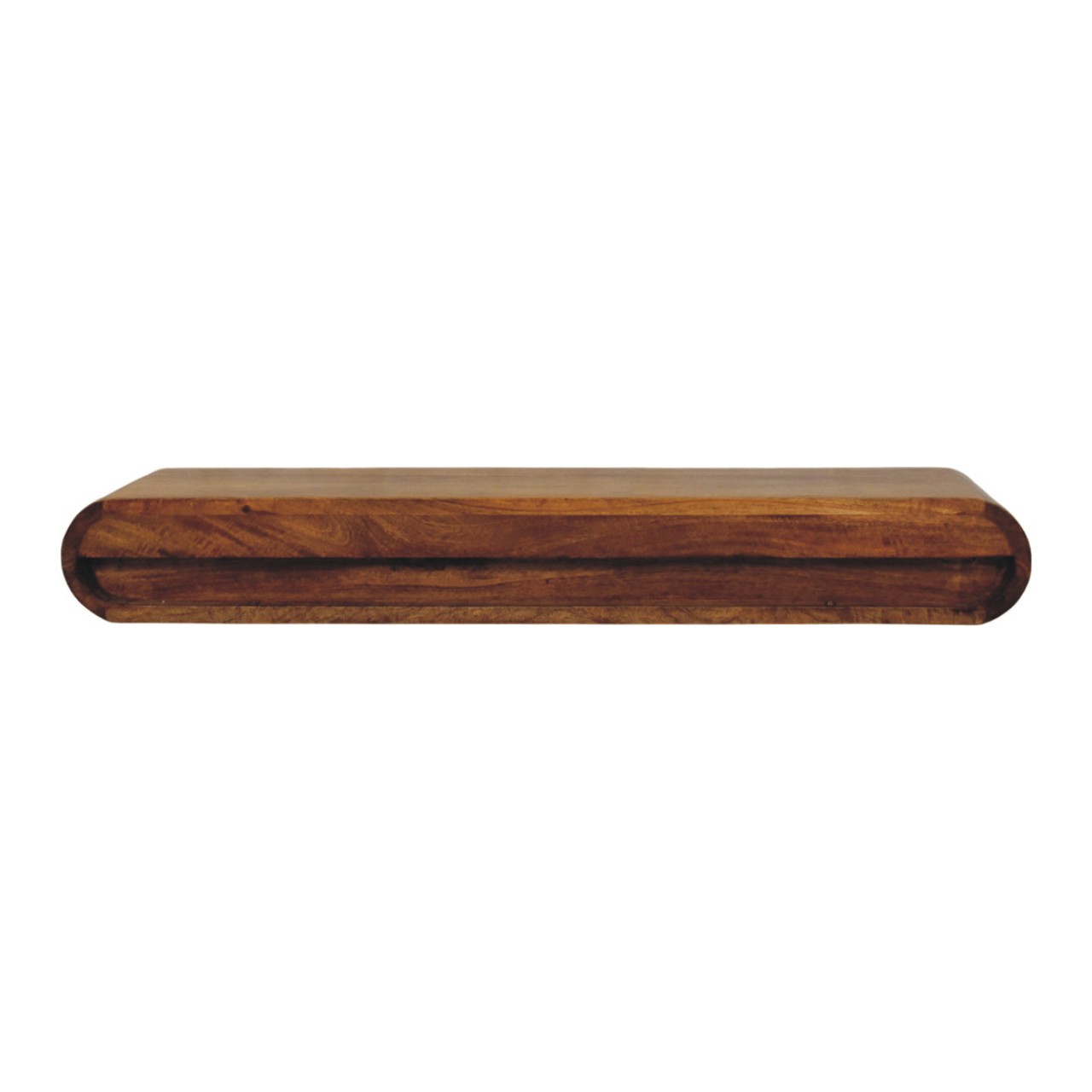Solid Mango Wood Amber Oak Finished Solis Wall-Mounted Console - Image 9