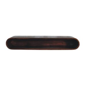 Solid Mango Wood Arc Shadow Wall-Mounted Media Console