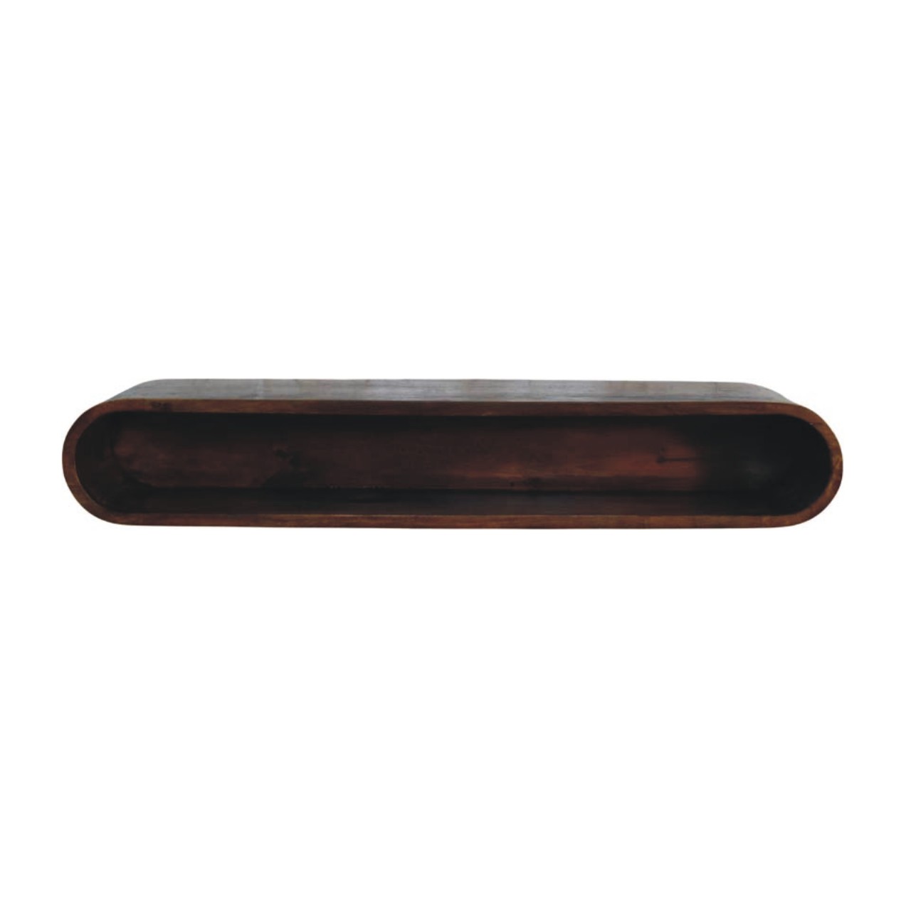 Solid Mango Wood Arc Shadow Wall-Mounted Media Console