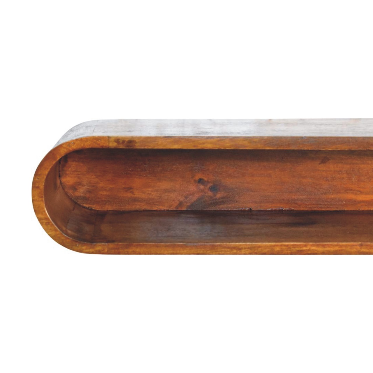 Solid Mango Wood Arc Shadow Wall-Mounted Media Console - Image 4