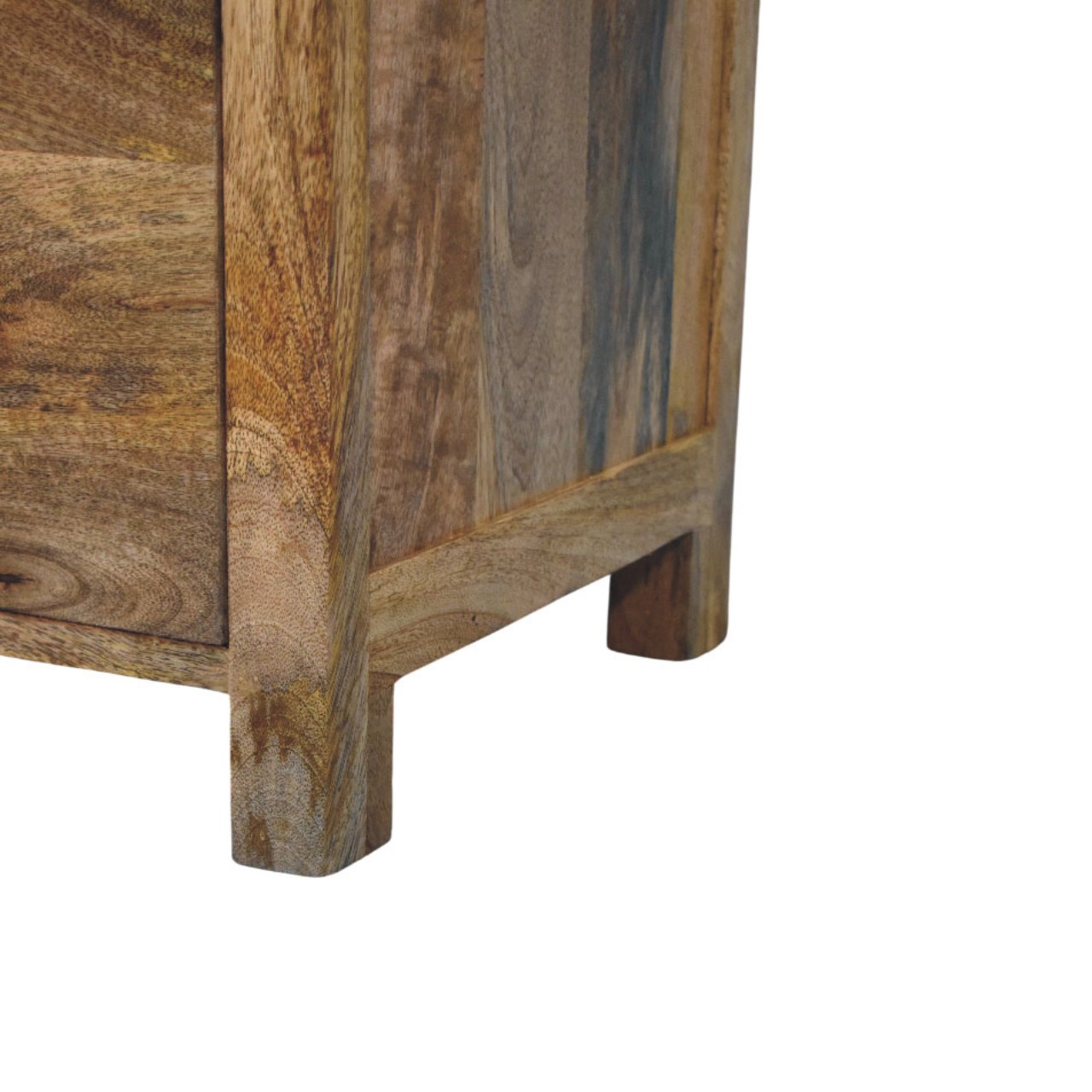 Solid Mango Wood Oak Finished Three Drawer Chest - Image 7