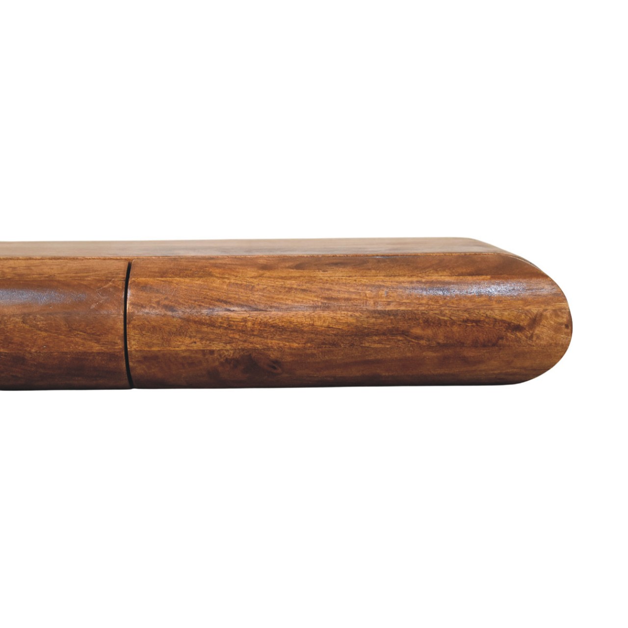 Solid Mango Wood Chestnut Finished 3 Drawer Solis Linear Console - Image 4