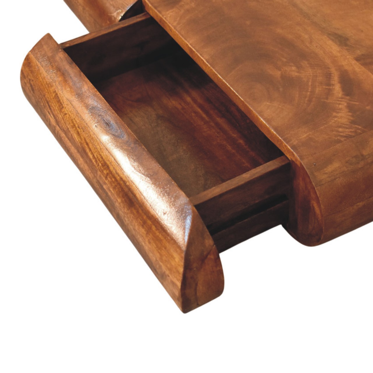 Solid Mango Wood Chestnut Finished 3 Drawer Solis Linear Console - Image 6