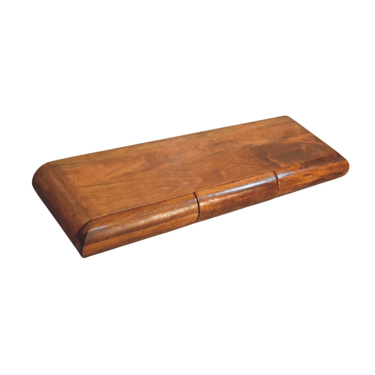 Solid Mango Wood Chestnut Finished 3 Drawer Solis Linear Console - Image 7