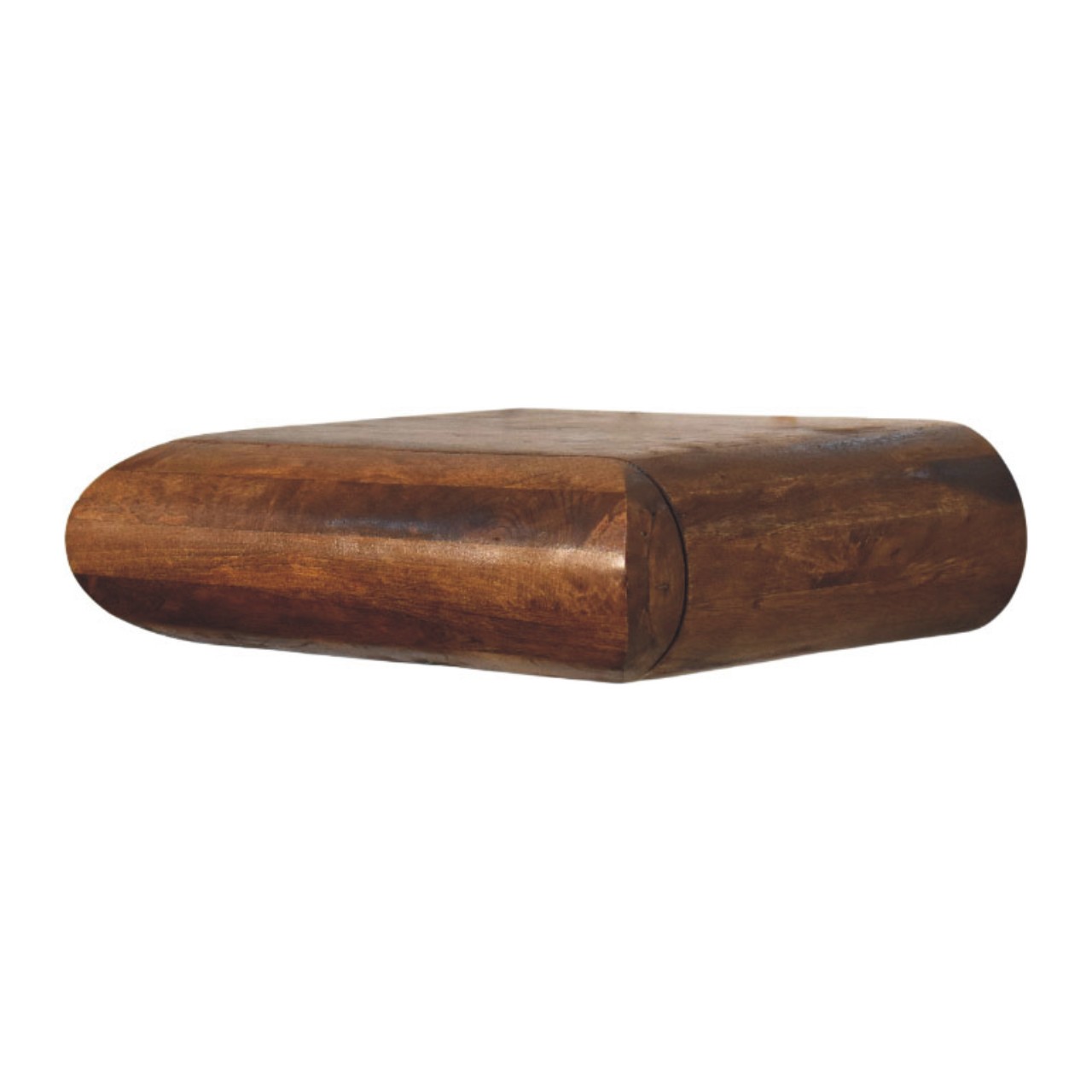Solid Mango Wood Chestnut Finished Solis Floating Bedside Unit/Shelf - Image 2