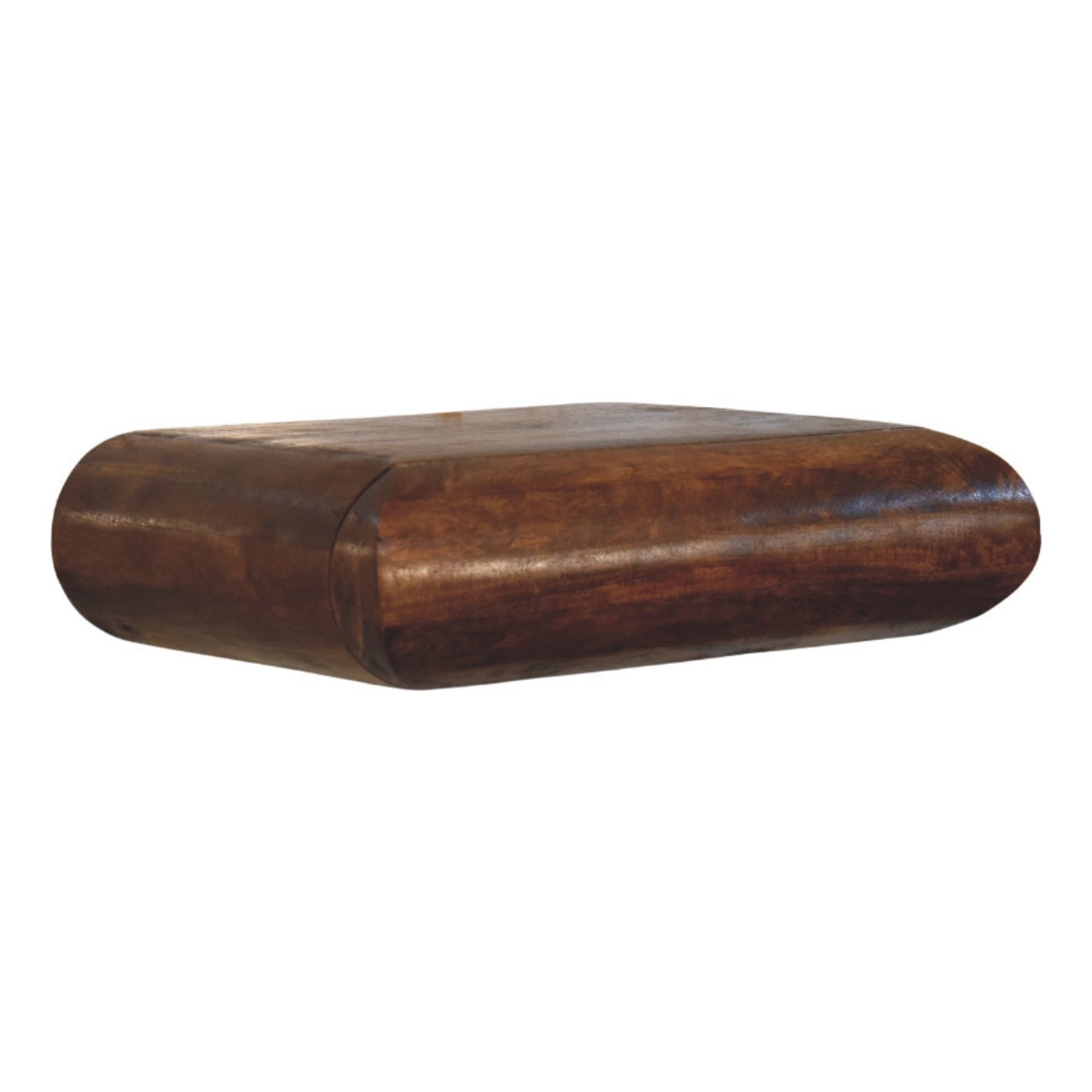Solid Mango Wood Chestnut Finished Solis Floating Bedside Unit/Shelf - Image 3