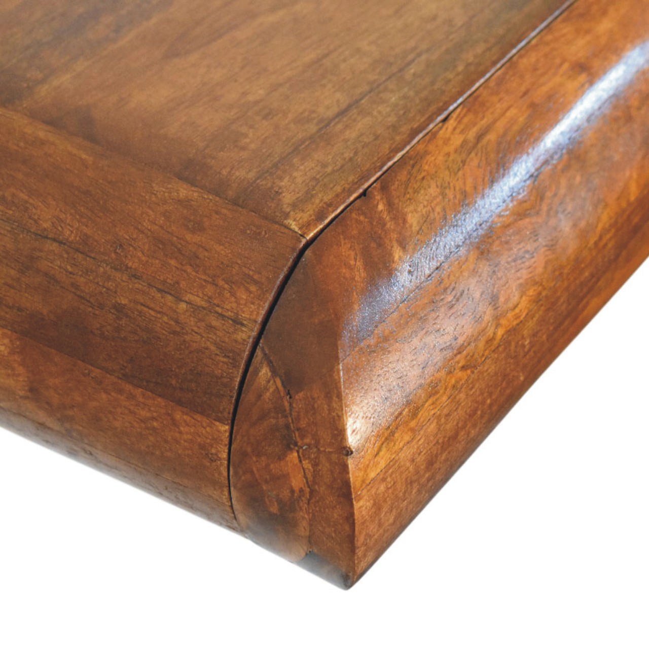 Solid Mango Wood Chestnut Finished Solis Floating Bedside Unit/Shelf - Image 5