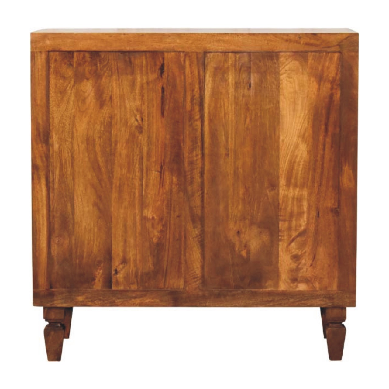 Solid Mango Wood Chestnut Finished 2 Door Cadiz Carved Cabinet - Image 7
