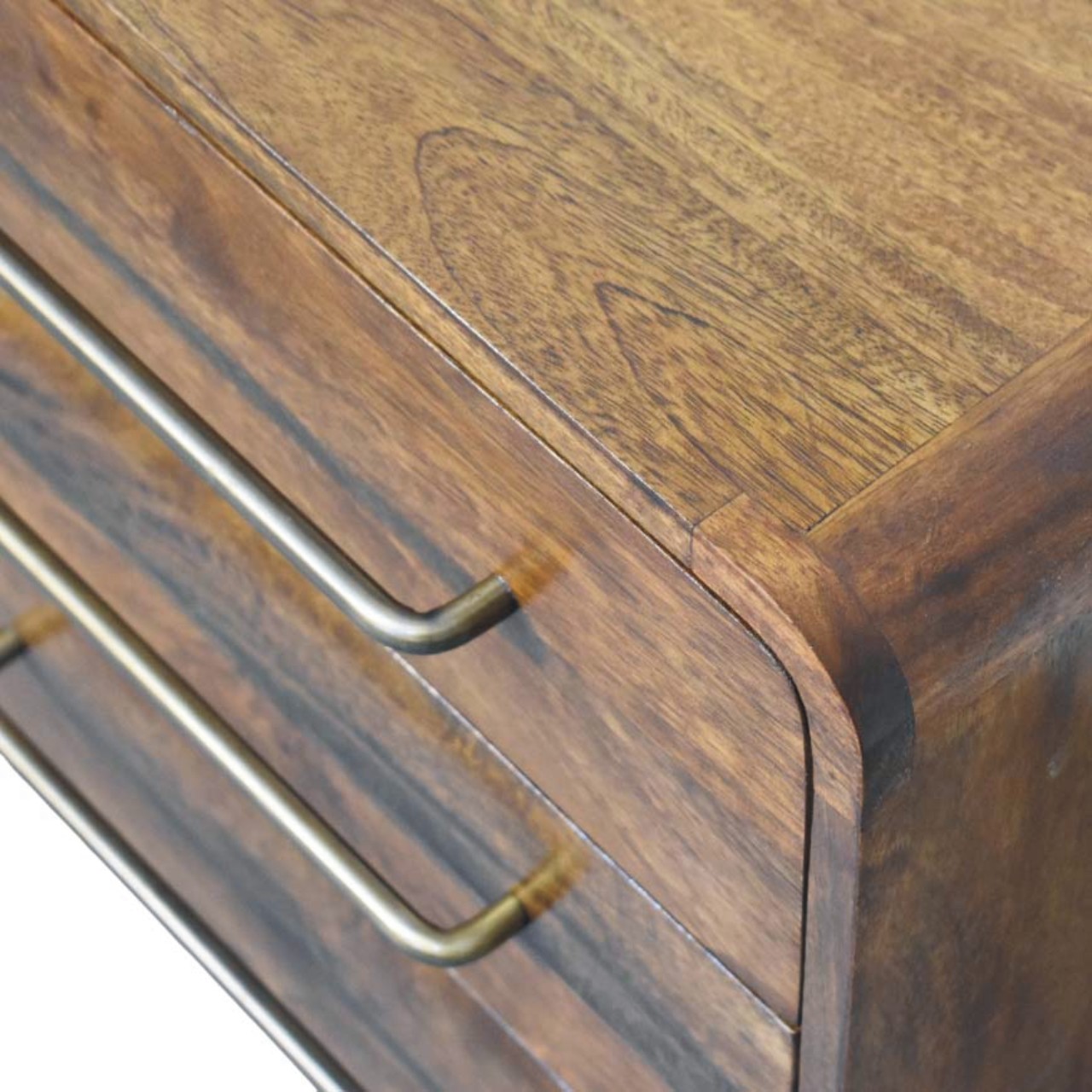 Solid Mango Wood Three Drawer Mini Chest - Image 5