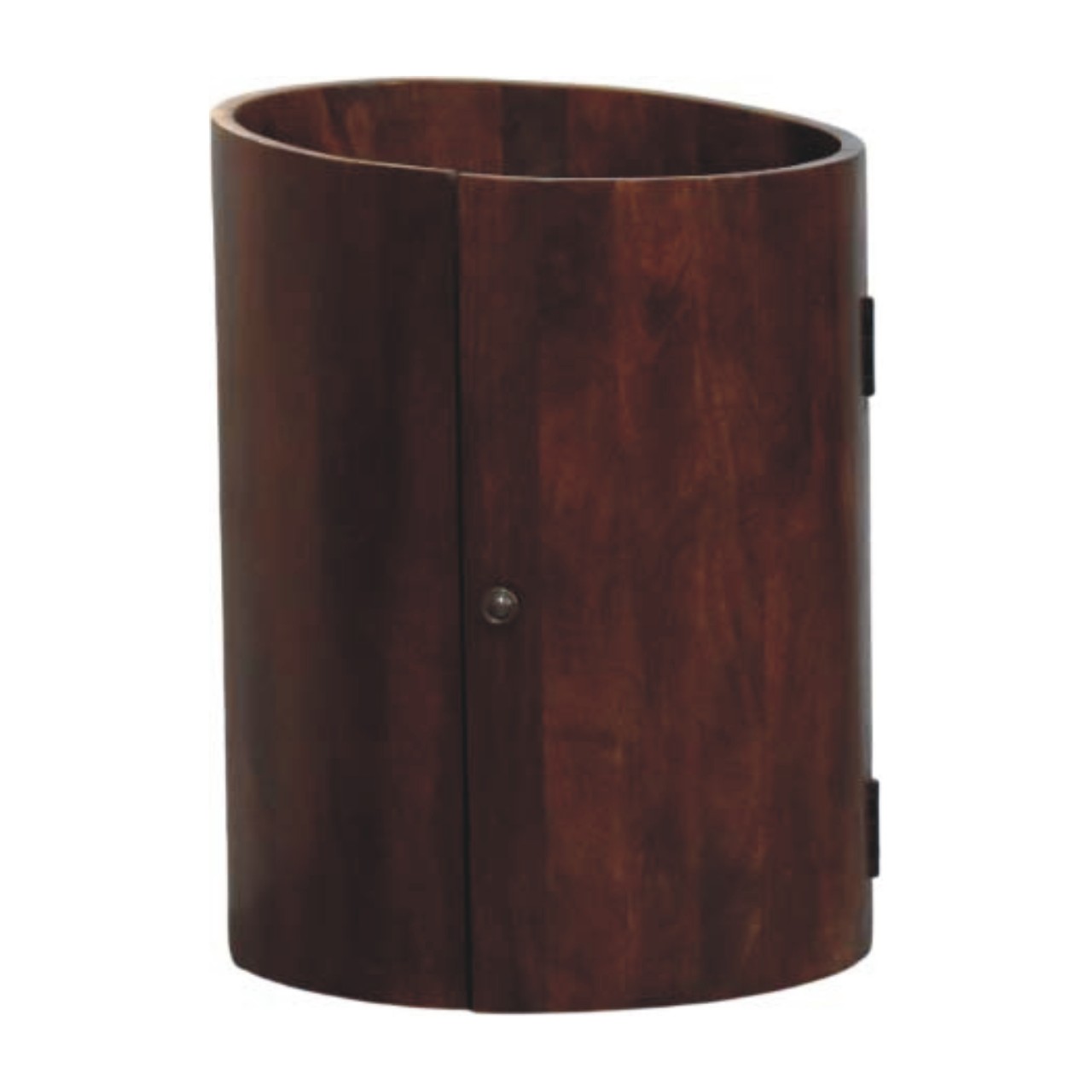Solid Mango Wood Winewood Round Side Cabinet - Image 8