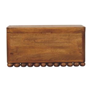 Solid Mango Wood Bola Storage Trunk Bench