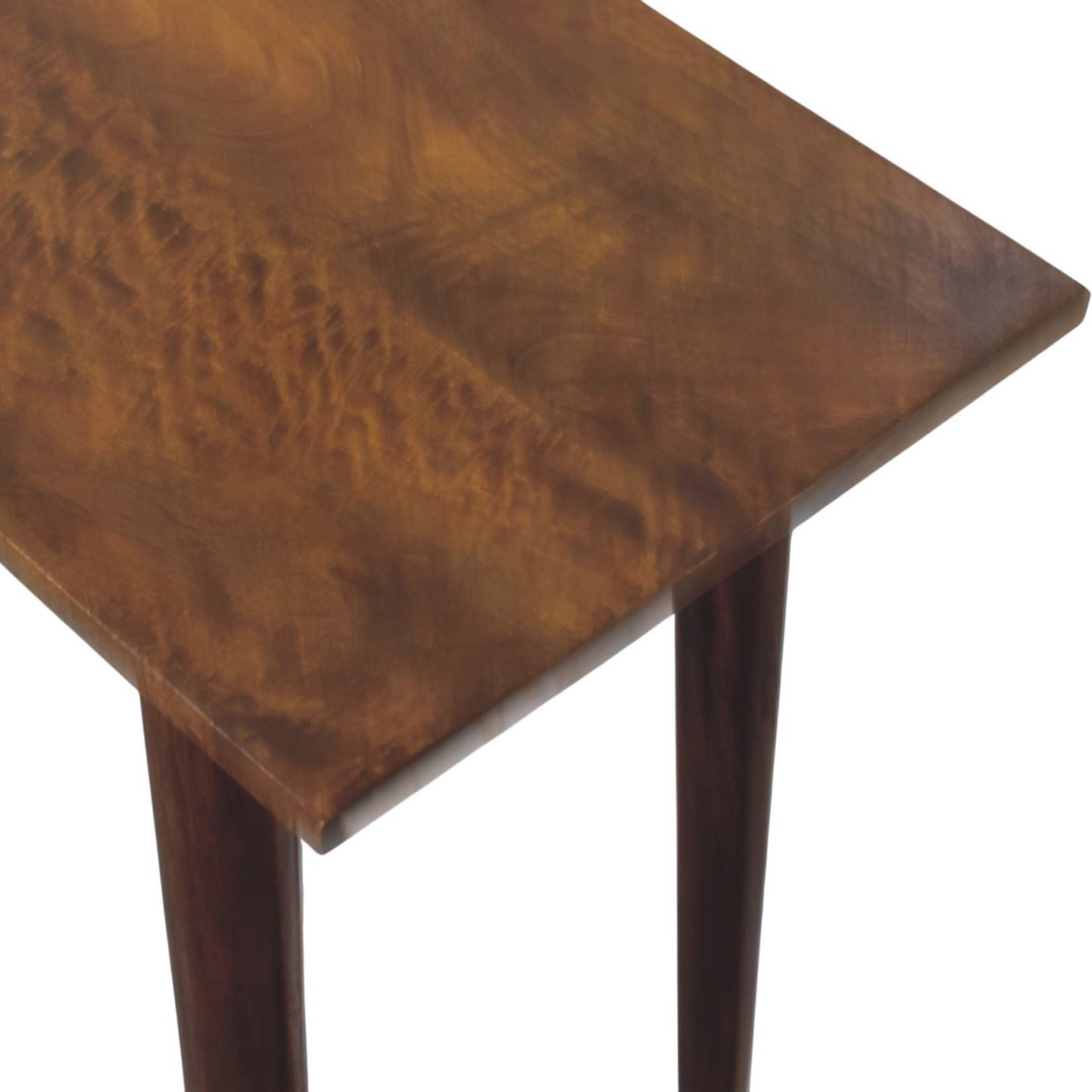 Solid Mango Wood Chestnut Finished Nordic 1 Drawer Writing Desk - Image 5