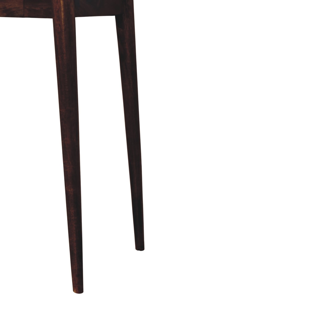 Solid Mango Wood Chestnut Finished Nordic 1 Drawer Writing Desk - Image 7