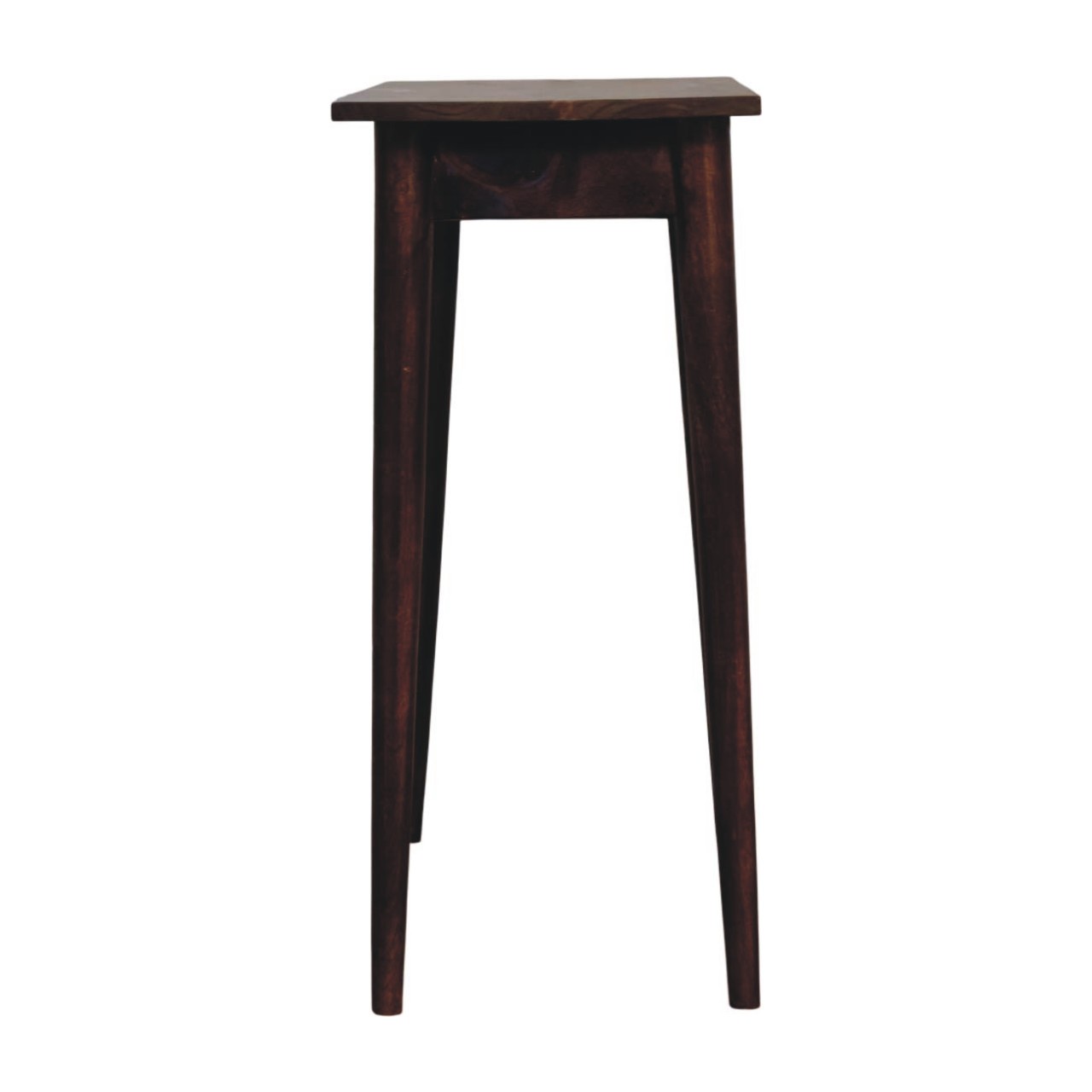 Solid Mango Wood Chestnut Finished Nordic 1 Drawer Writing Desk - Image 8