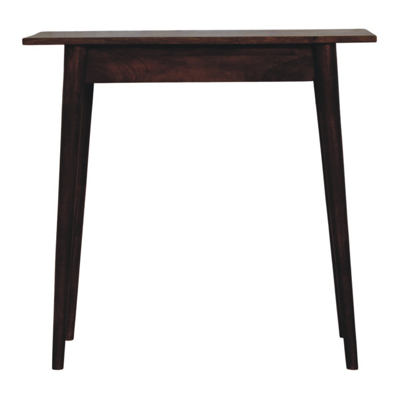 Solid Mango Wood Chestnut Finished Nordic 1 Drawer Writing Desk - Image 9