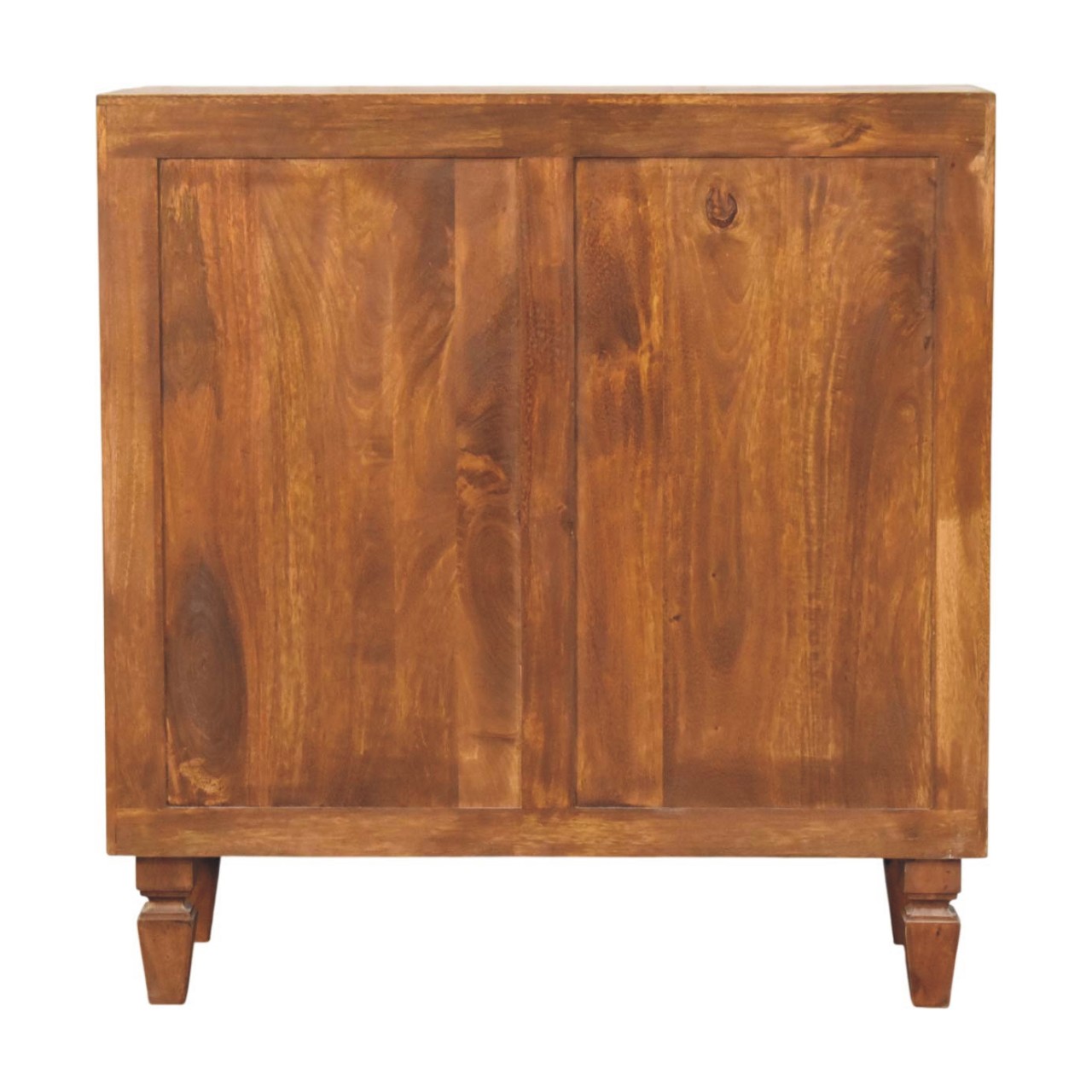 Solid Mango Wood Chestnut Finished 3 Drawer Cadiz Carved Chest - Image 9