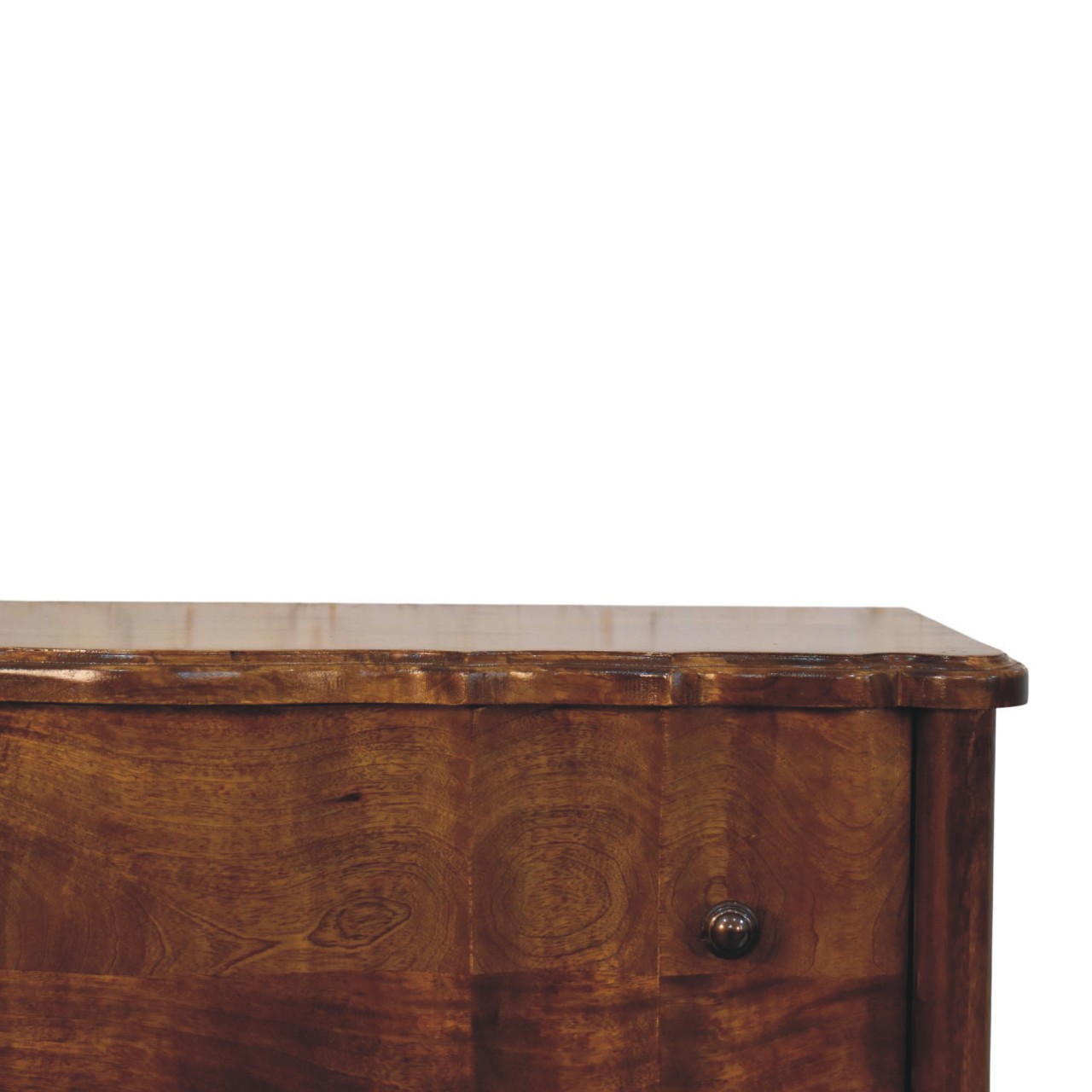 Solid Mango Wood Chestnut Finished Lume 3 Drawer Chest - Image 4