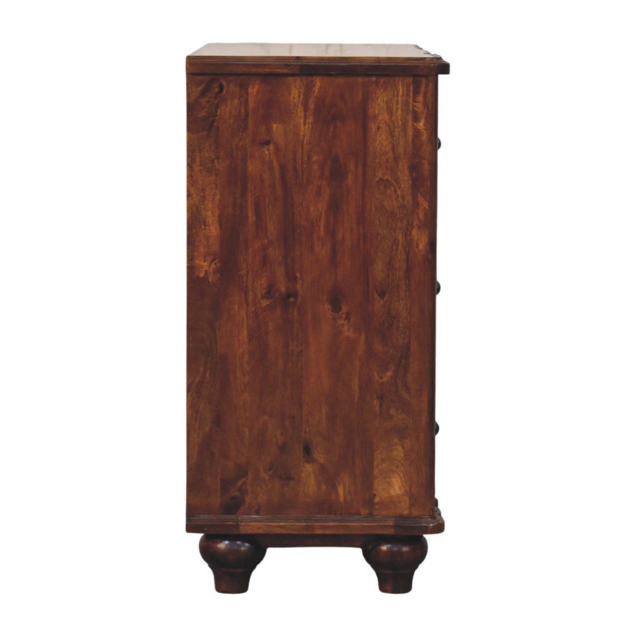 Solid Mango Wood Chestnut Finished Lume 3 Drawer Chest - Image 8