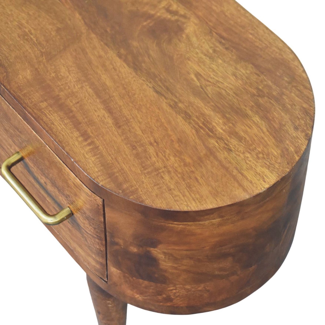 Solid Mango Wood Chestnut Finished Two Drawer Valenza Media Unit - Image 5